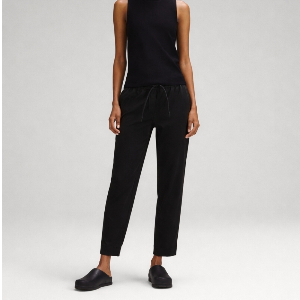 Lululemon Tapered-Leg Mid-Rise Pant 7/8 Length Luxtreme Size L BLACK